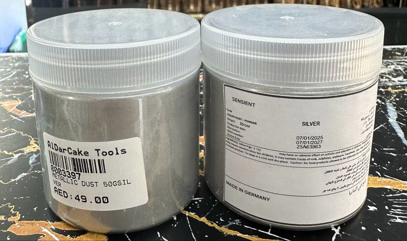 Silver Metallic Dust Powder 50g