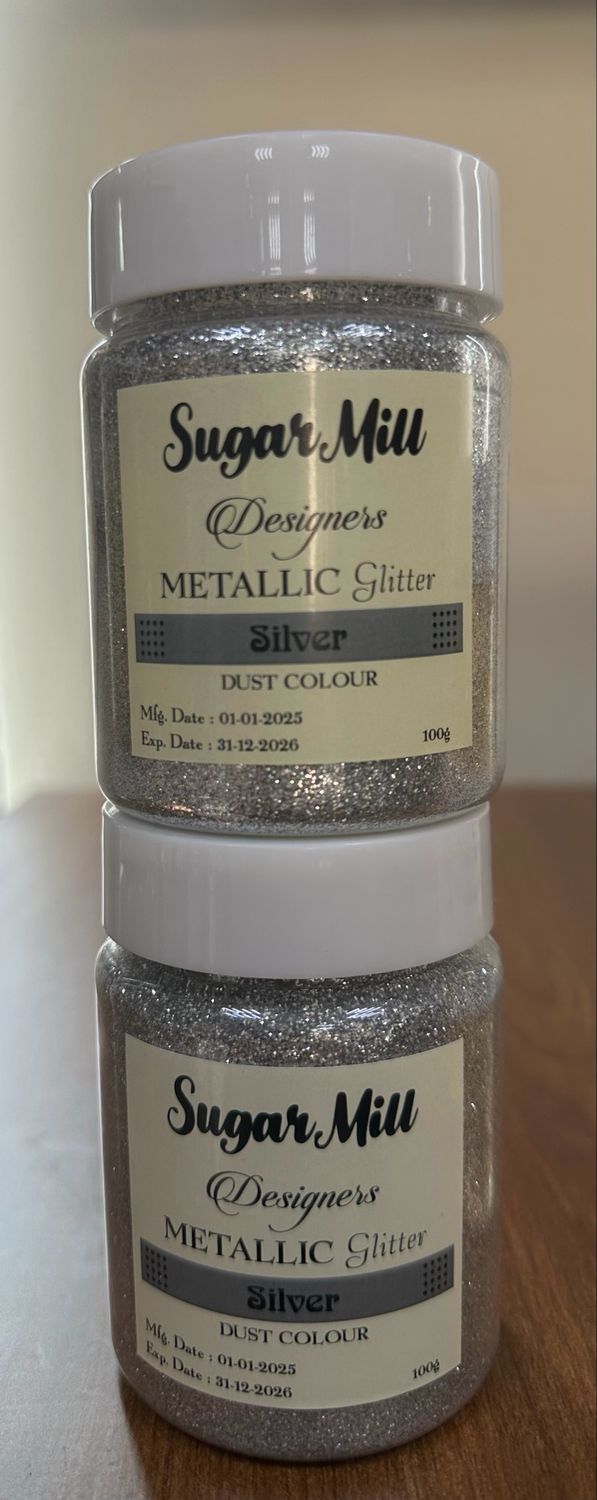 Silver Metallic Glitter 100g