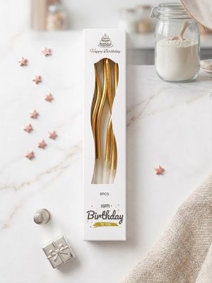 Birthday Candle 6pc - Gold