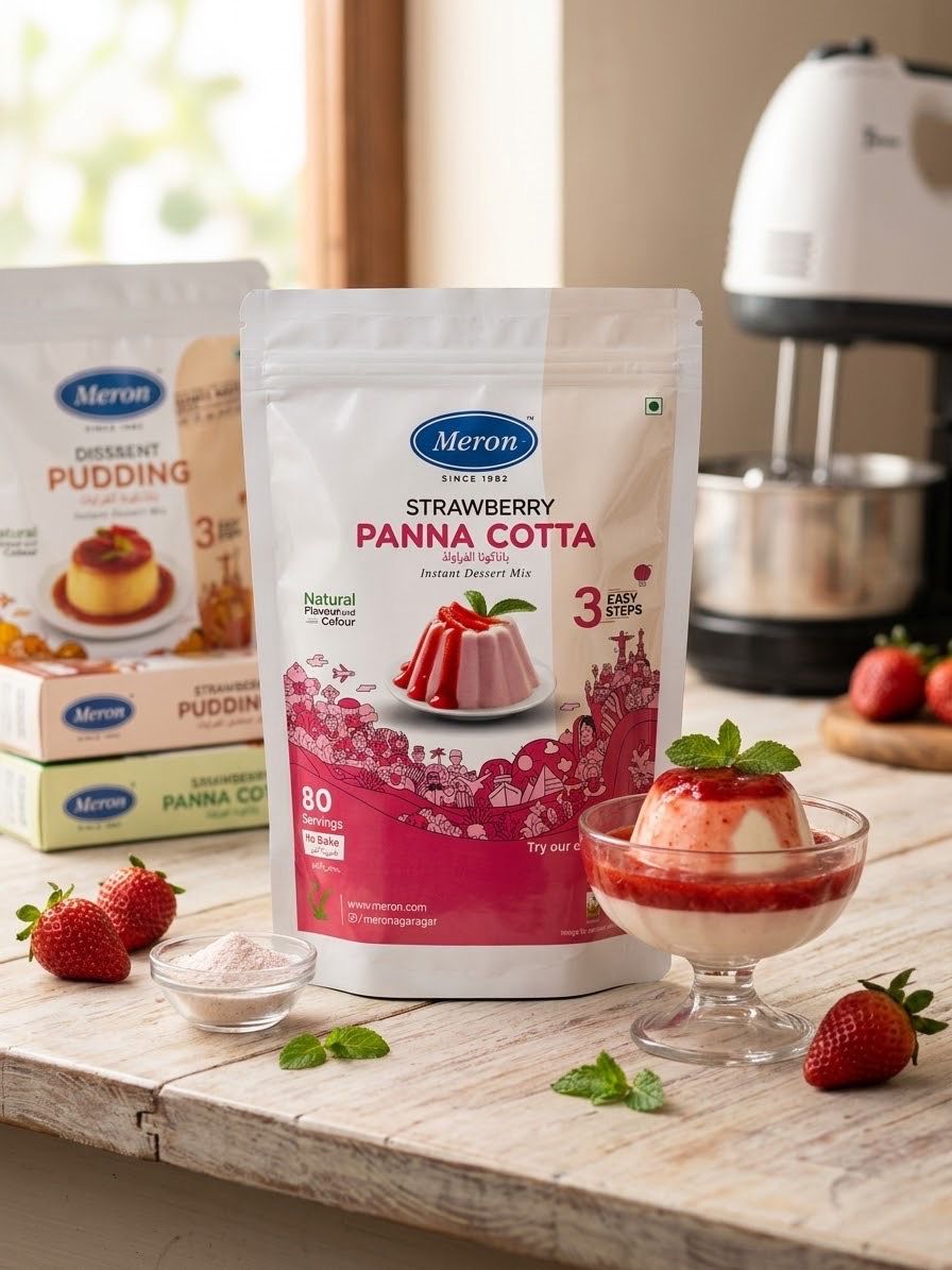 Meron Strawberry Panna Cotta 1kg 