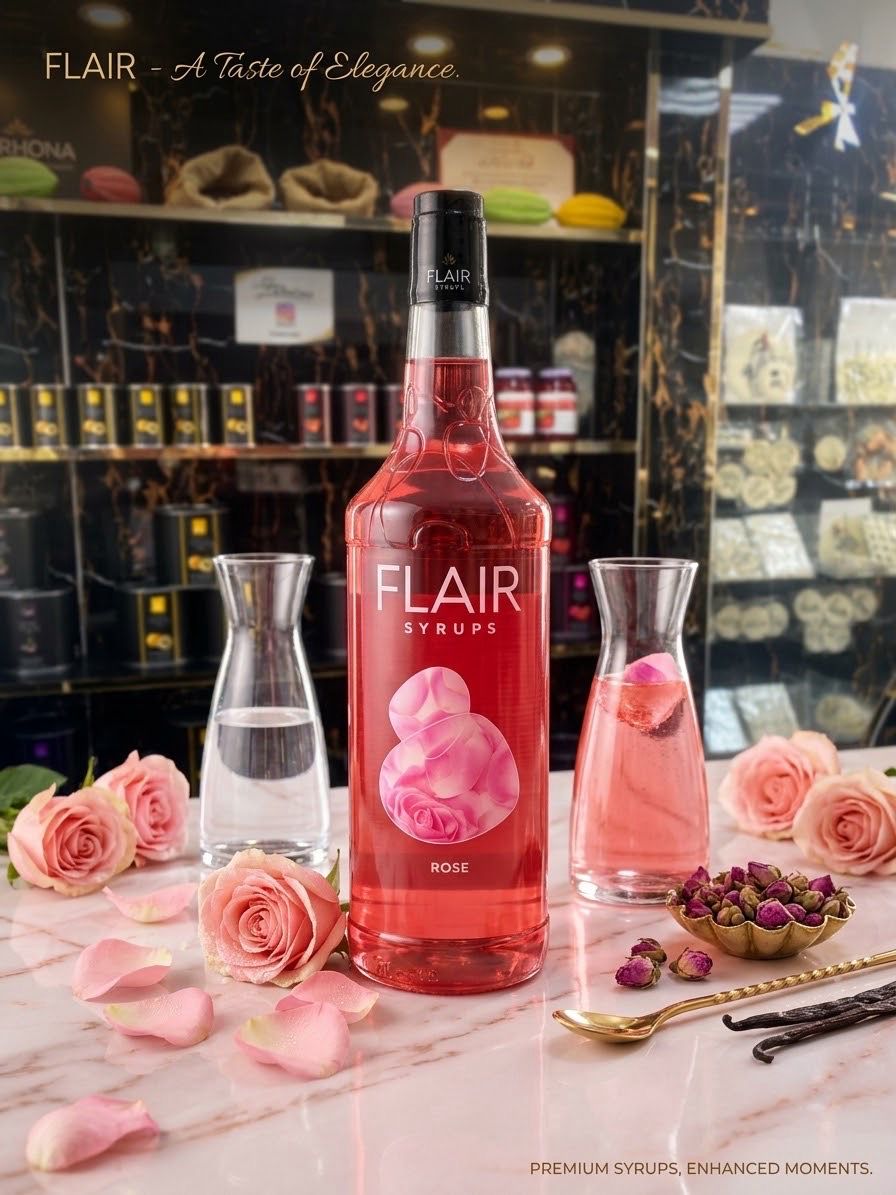Flair Syrup Rose Flavour 