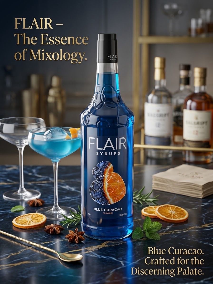 Flair Syrup Blue Curacao Flavor 