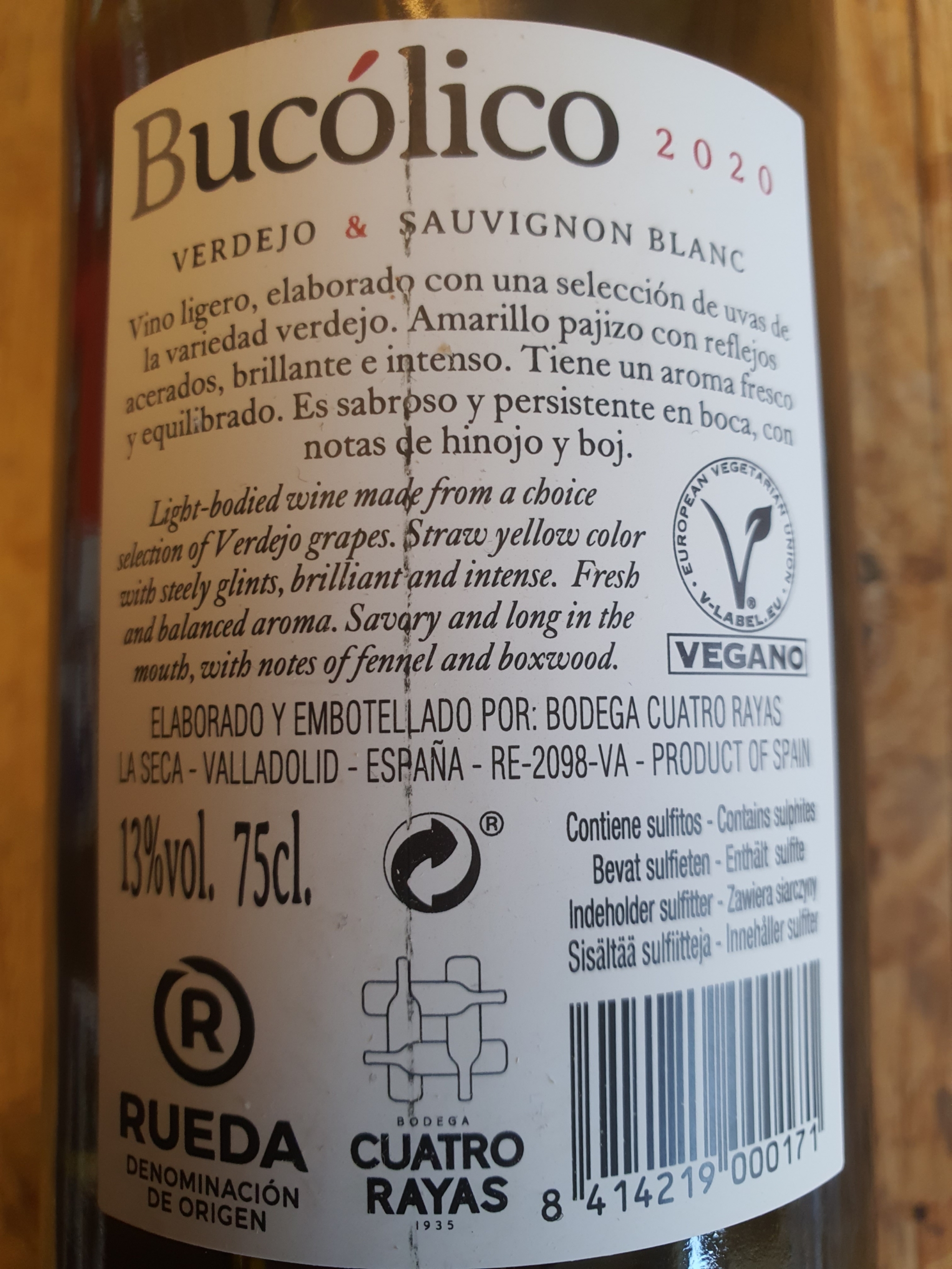 Bucolico White Verdejo Sav Blanc VEGAN