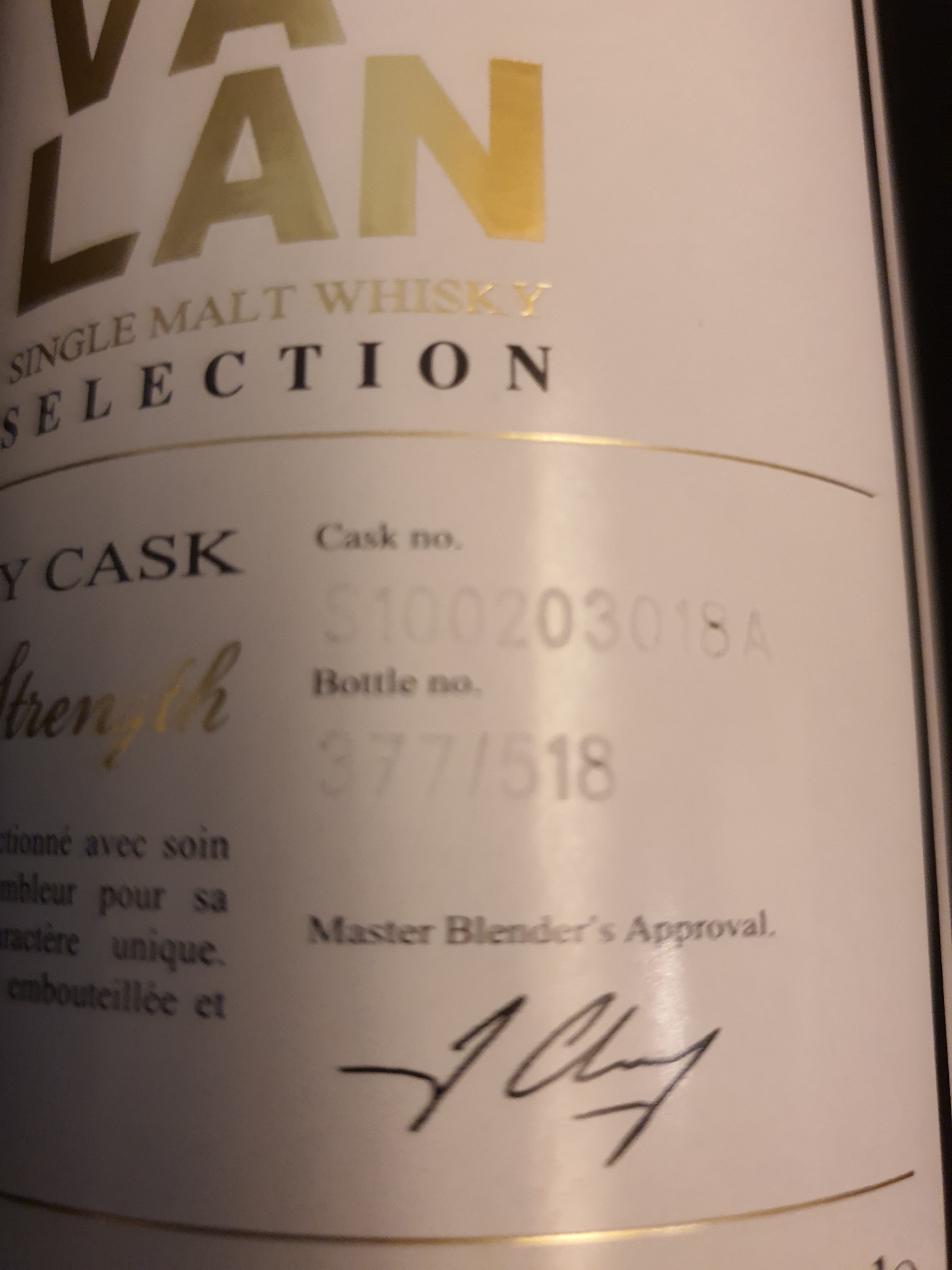 Kavalan Selection Sherry Cask  518 btl