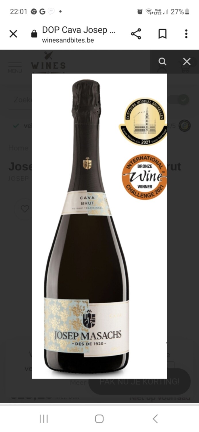 Cava Josep Masachs Brut Nature