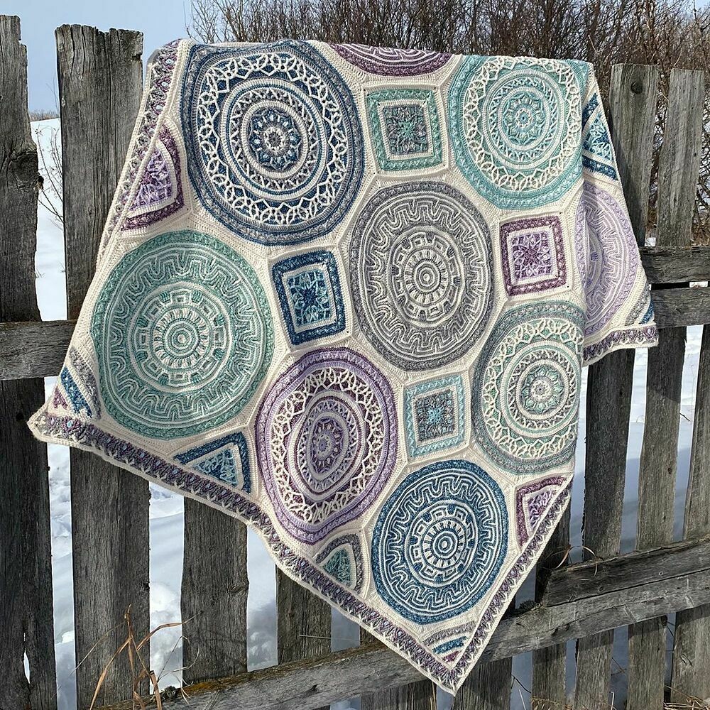 Labyrinth Blanket digital crochet pattern