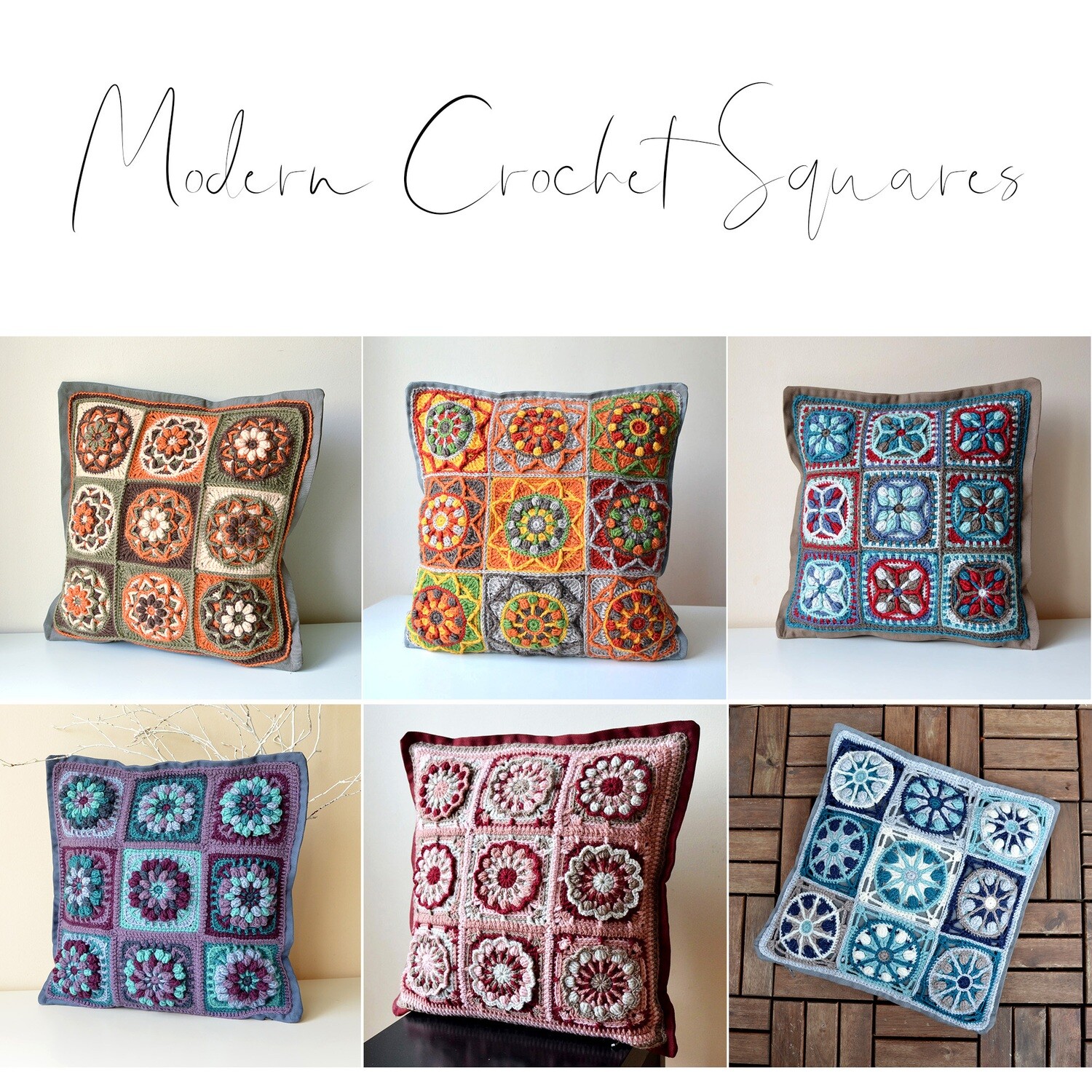 Modern Crochet Squares e-book