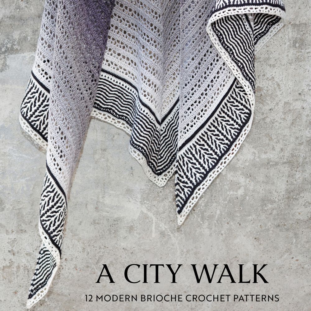 A City Walk book: 12 modern brioche crochet patterns