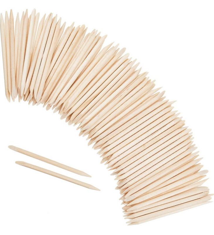 Mini Orange Wood Cuticle Pusher