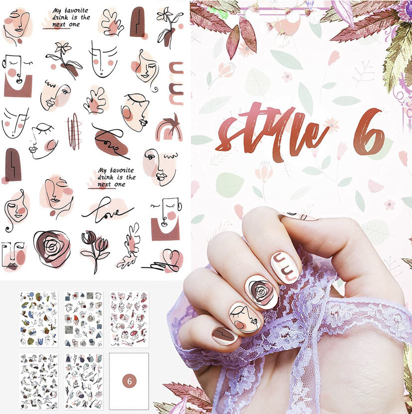 Abstract Nail Stickers Graffiti
