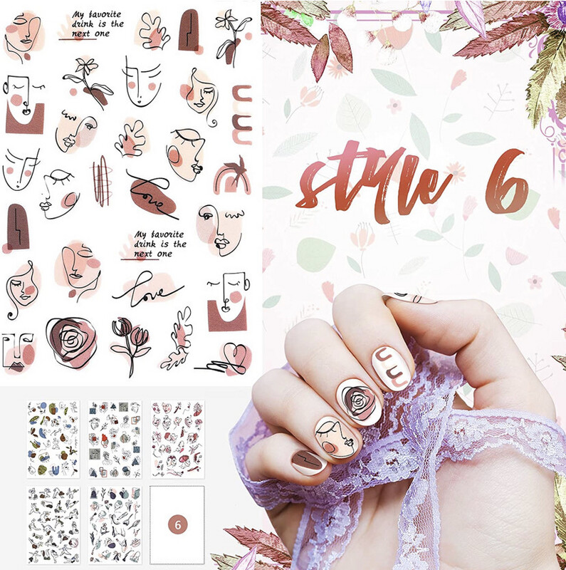Abstract Nail Stickers Graffiti