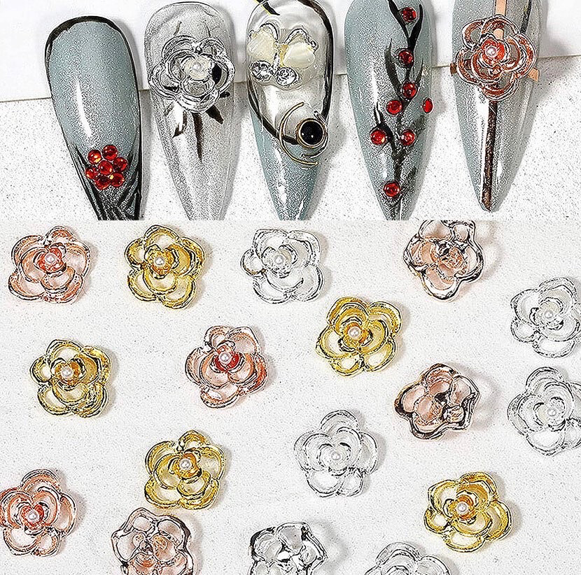 Rose Nail Charm