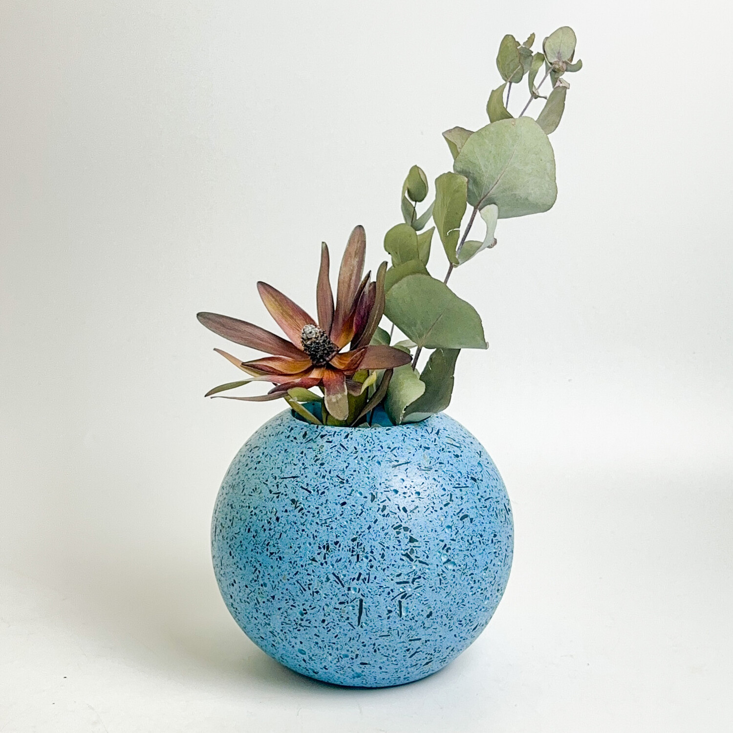 ATLAS Ball Vase - Blue Charazzo