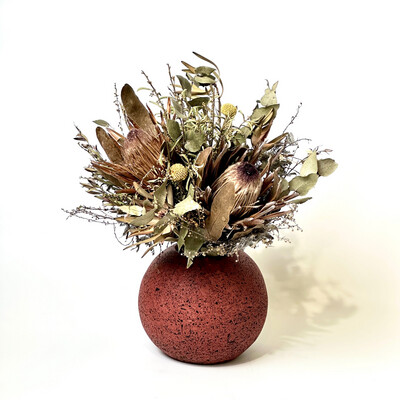 ATLAS Ball Vase -Red