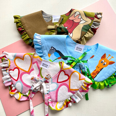 Detachable Frilly Collar Various Prints