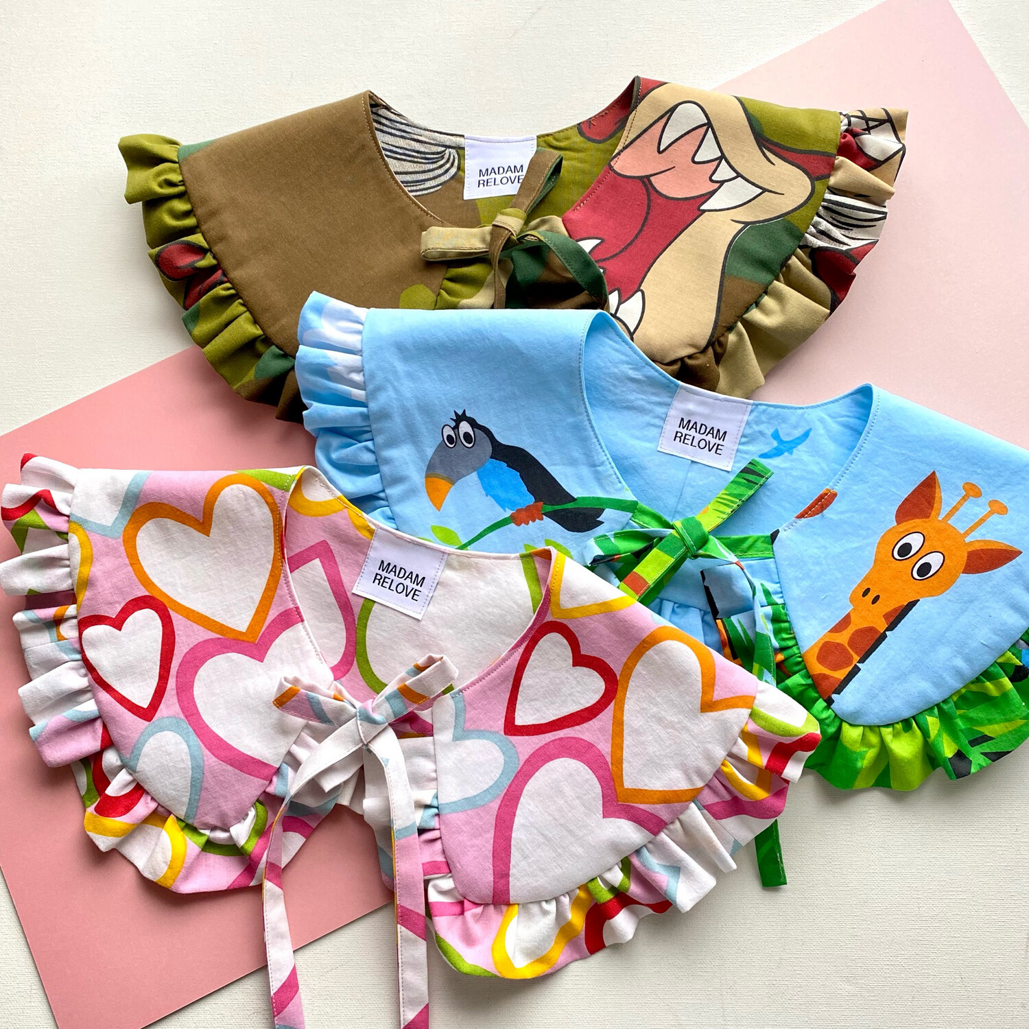 Detachable Frilly Collar Various Prints