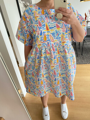 Ken Done Sailboats Smock Dress