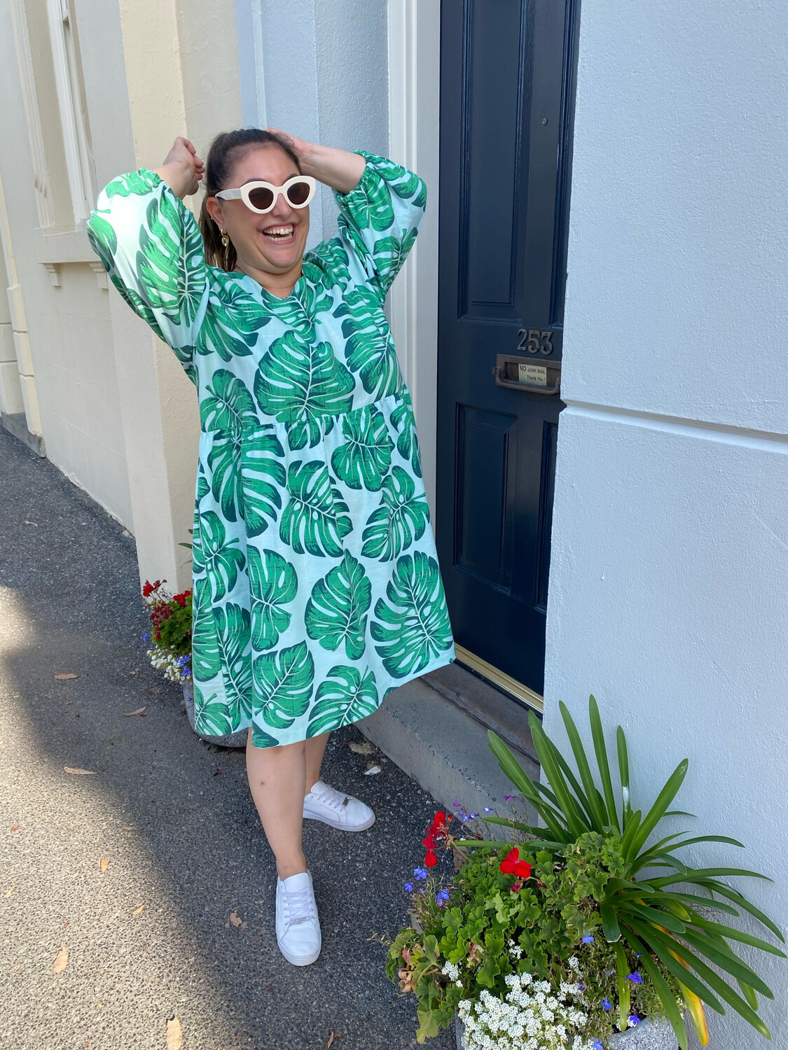 Plant Lover Monstera Smock Dress