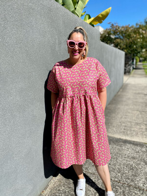 Fairy Bread Pink Smock Dress