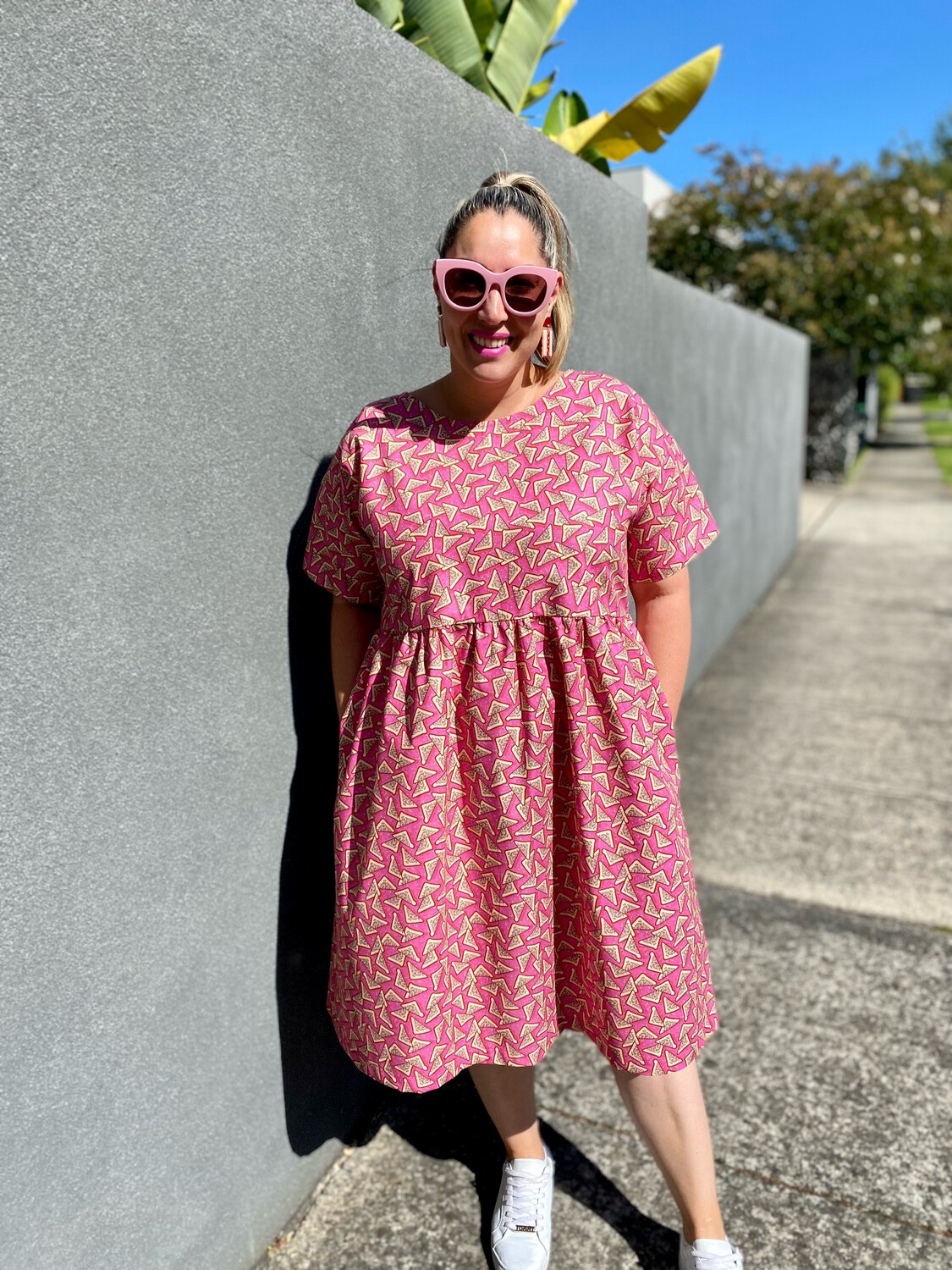 Fairy Bread Pink Smock Dress