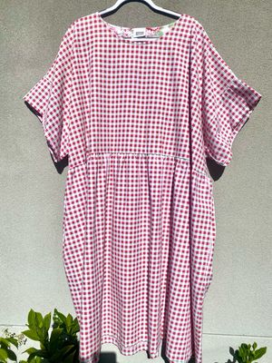 Peppermint Gingham Smock Dress 5XL