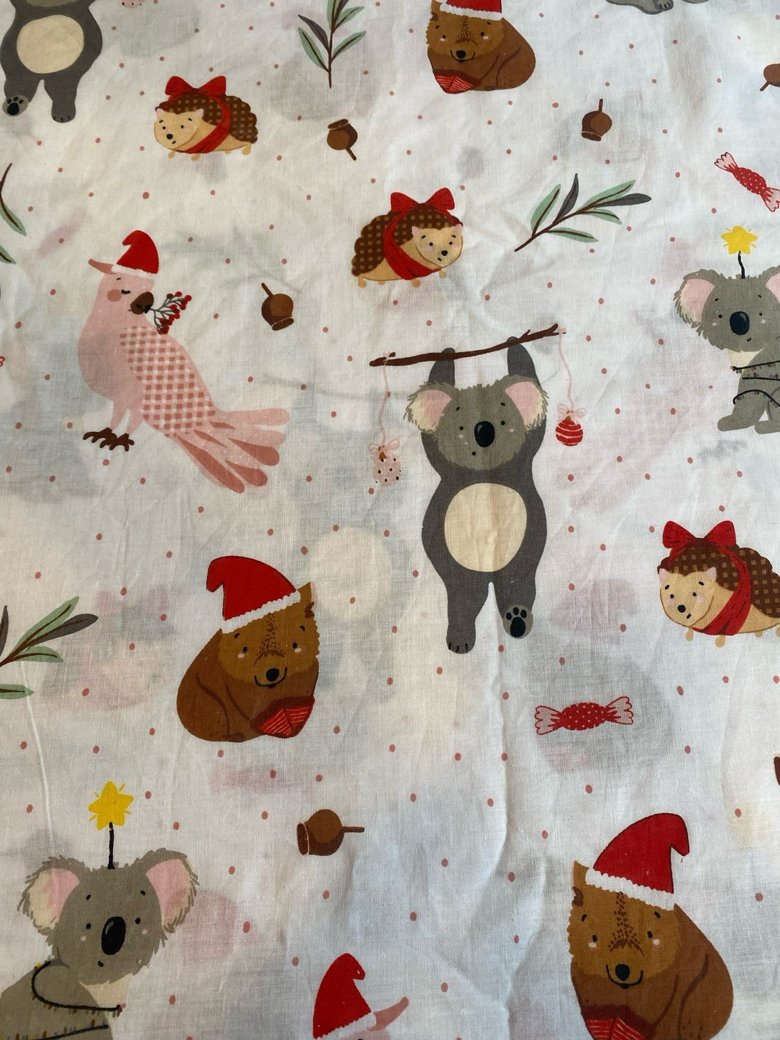 Christmas Koalas White Smock Dress