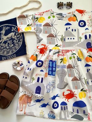 Greek Vibes Smock Dress