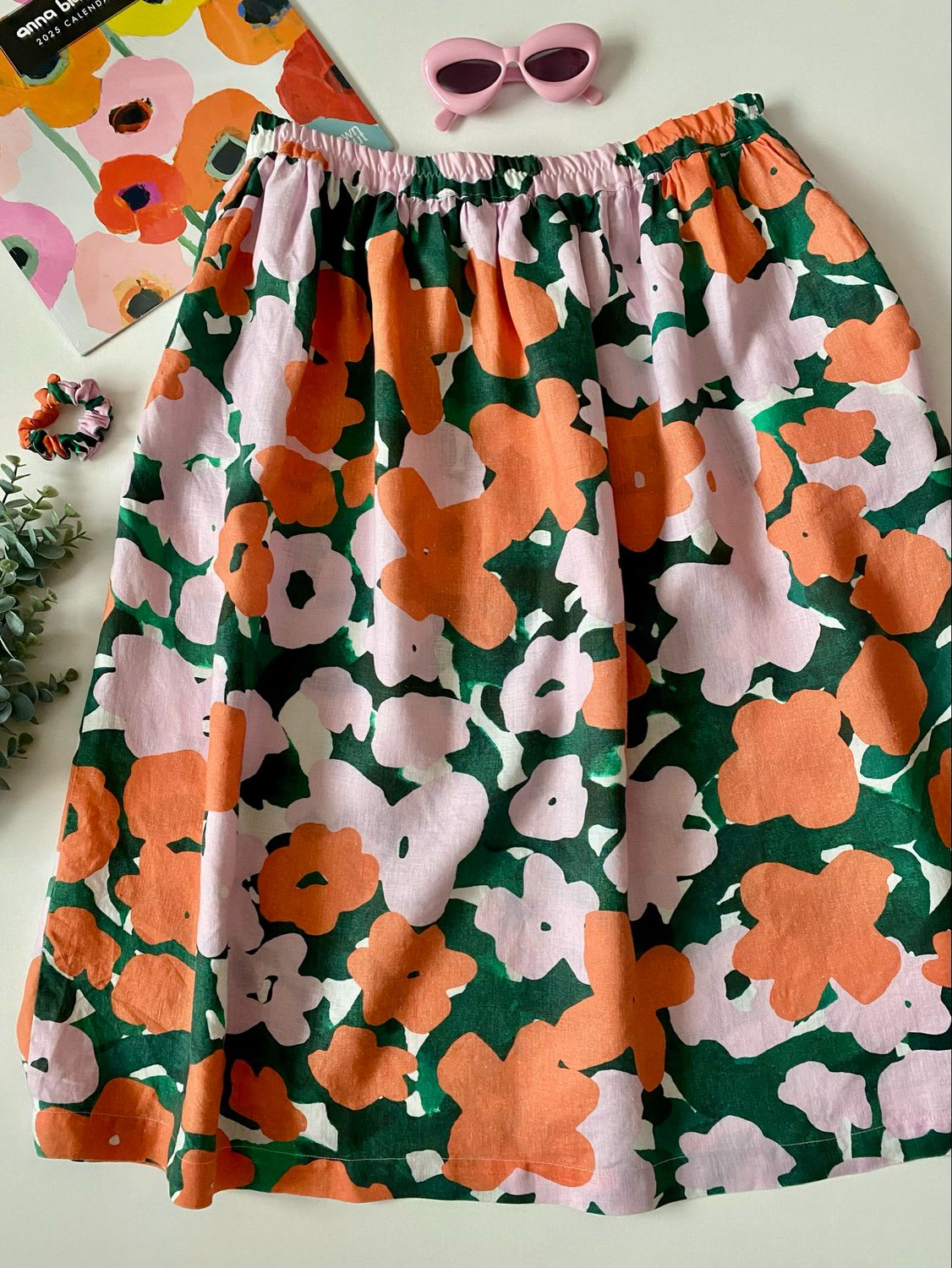 Variety Hour Floral Midi Skirt XL
