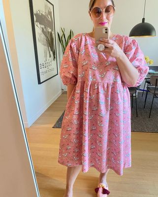 Harry Potter Hedwig Peach Smock Dress