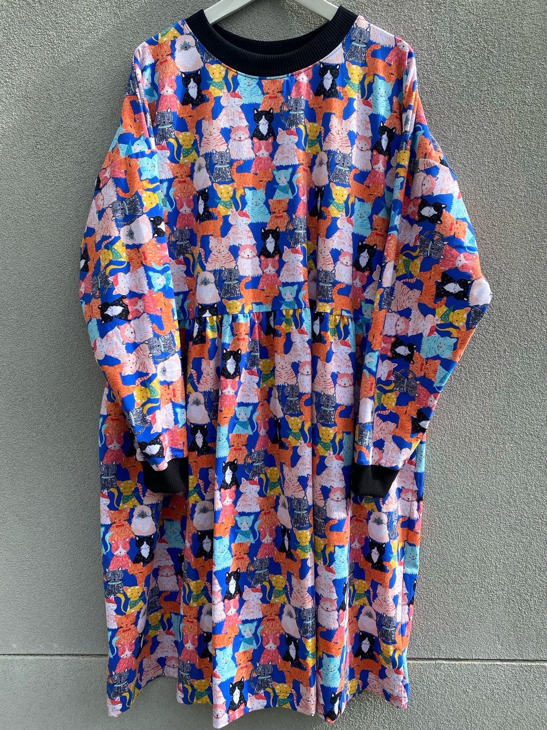 Cats Winter Stretch Smock Dress