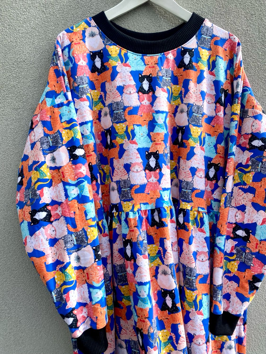 Cats Winter Stretch Smock Dress