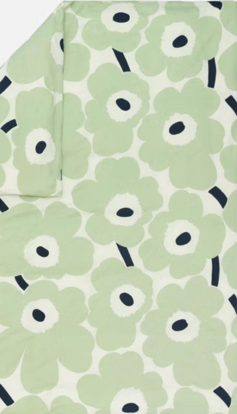 Sage Poppy Floral Smock Dress