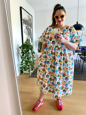 Christmas Pokémon White Smock Dress