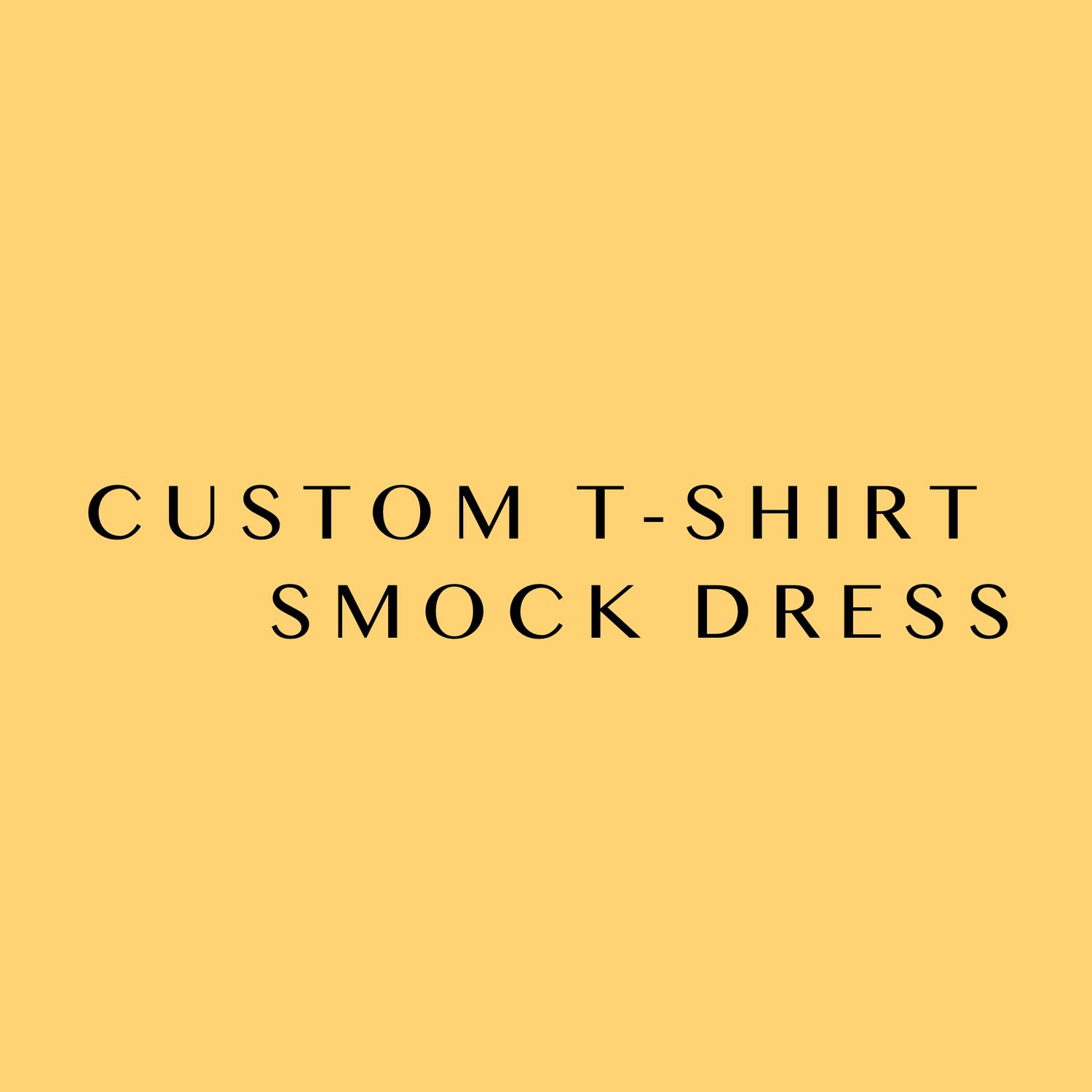 Custom Tshirt Smock Dress