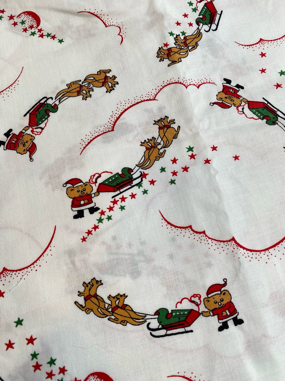 Christmas Koalas Kangaroo Sleigh White Smock Dress