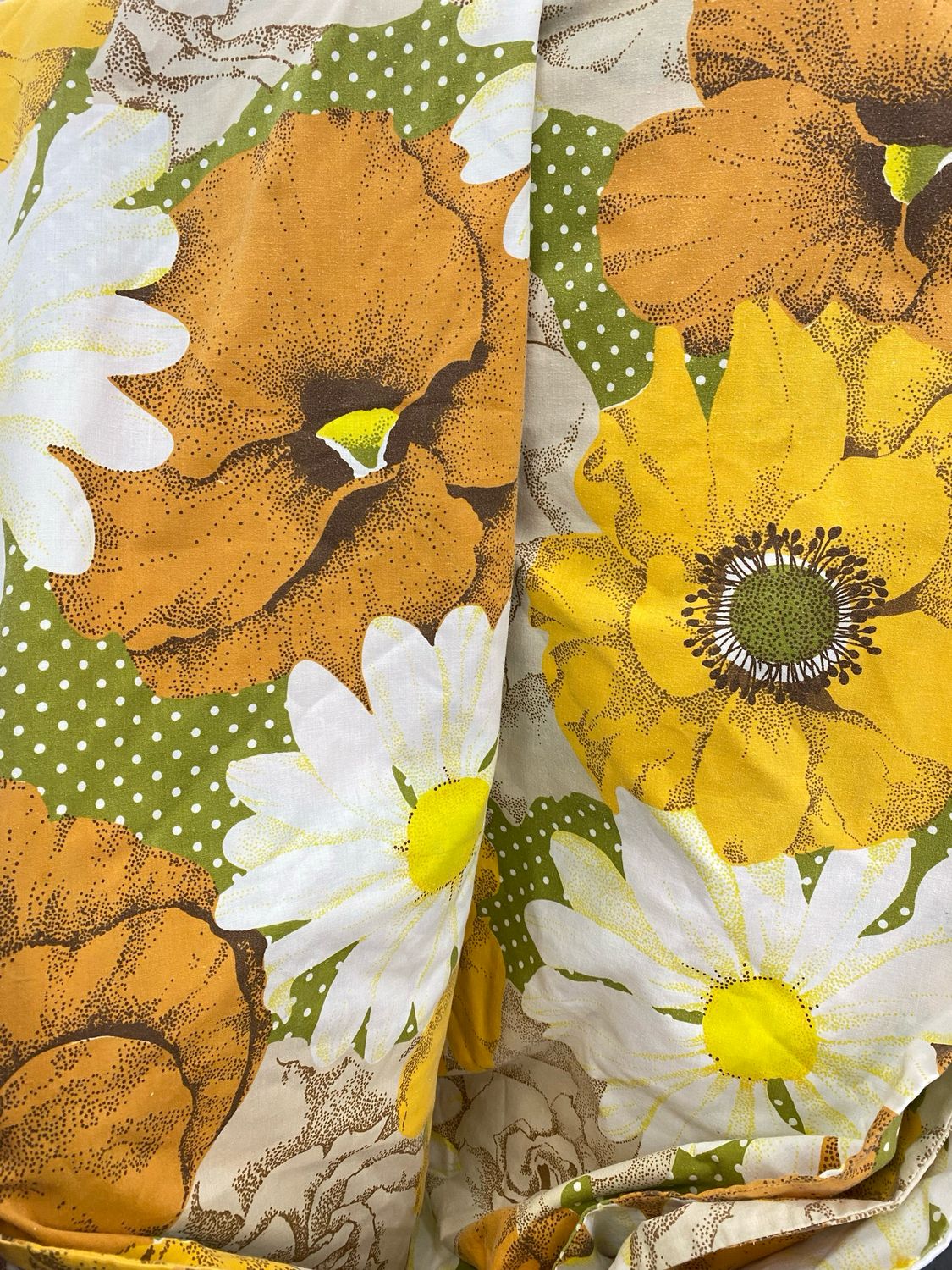Green Retro Floral A-line Midi Dress