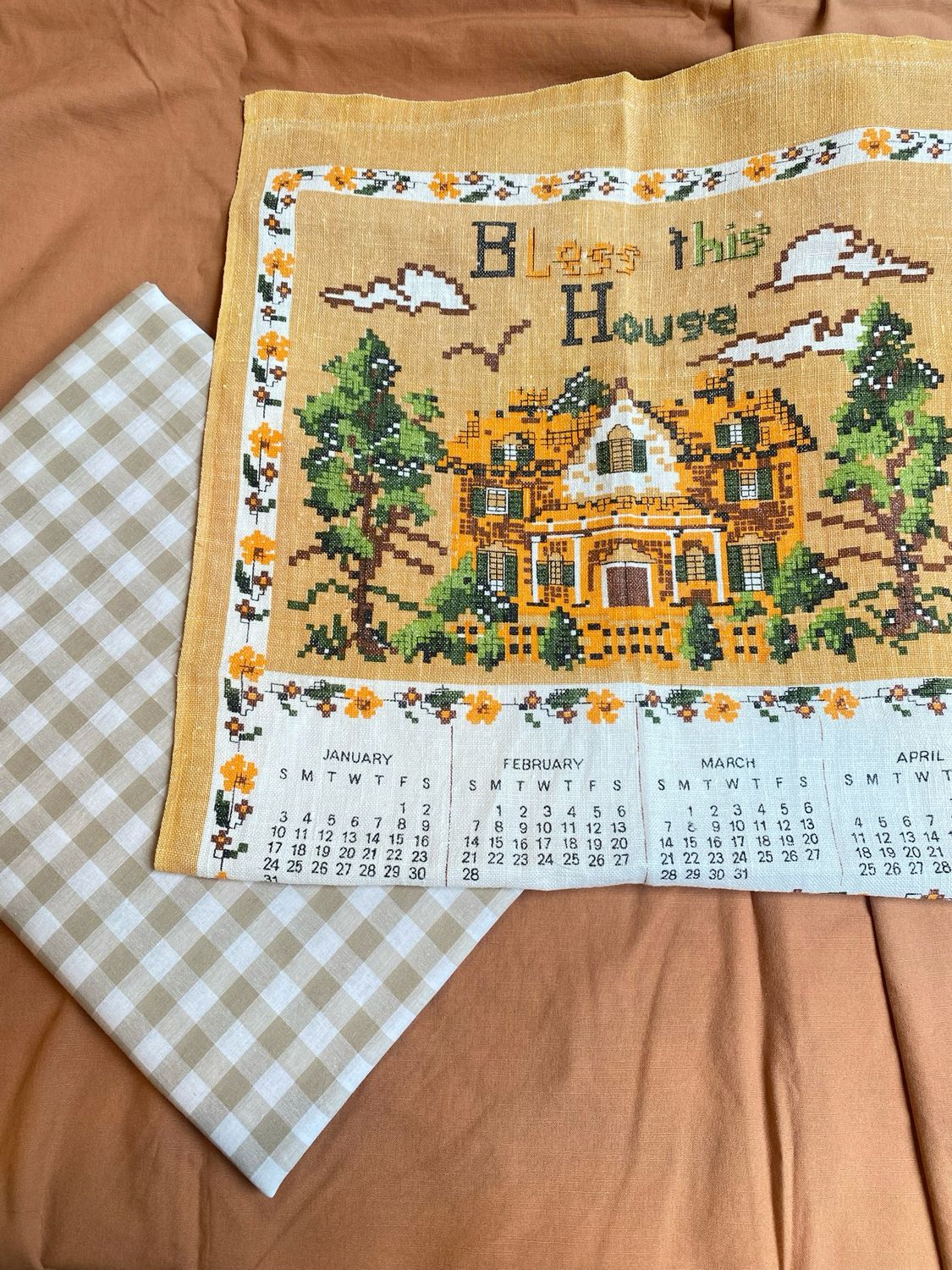 House Tea Towel Gingham Smock Dress