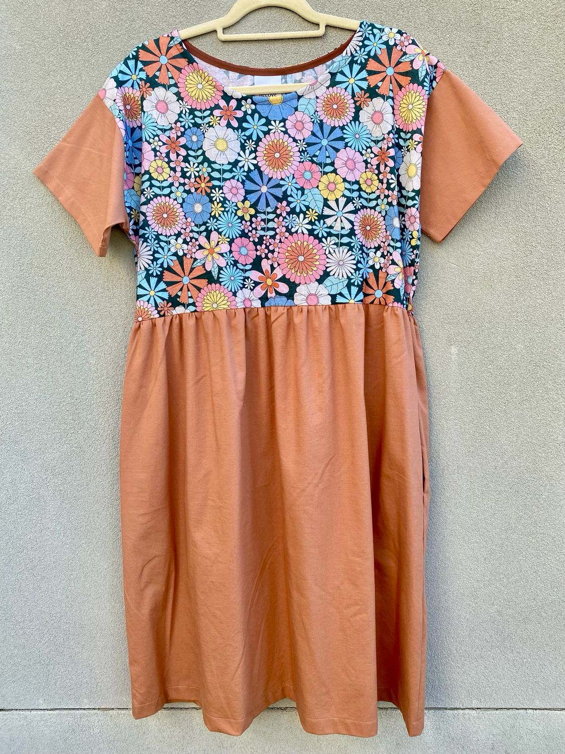 Garden Party Floral Smock Dress M