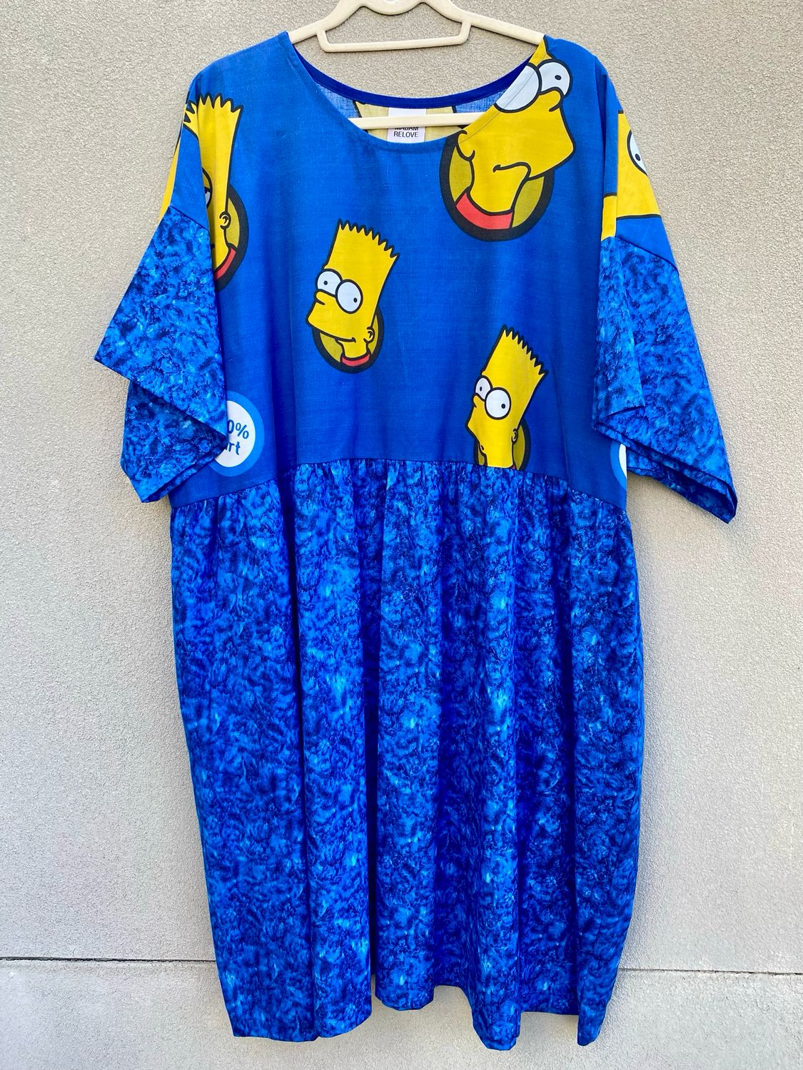 Bart Blue Classic Smock Dress 4XL