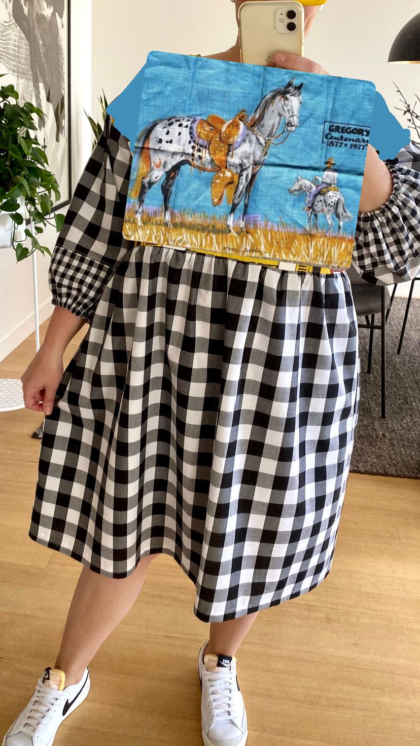 Horse Tea Towel Smock Dress