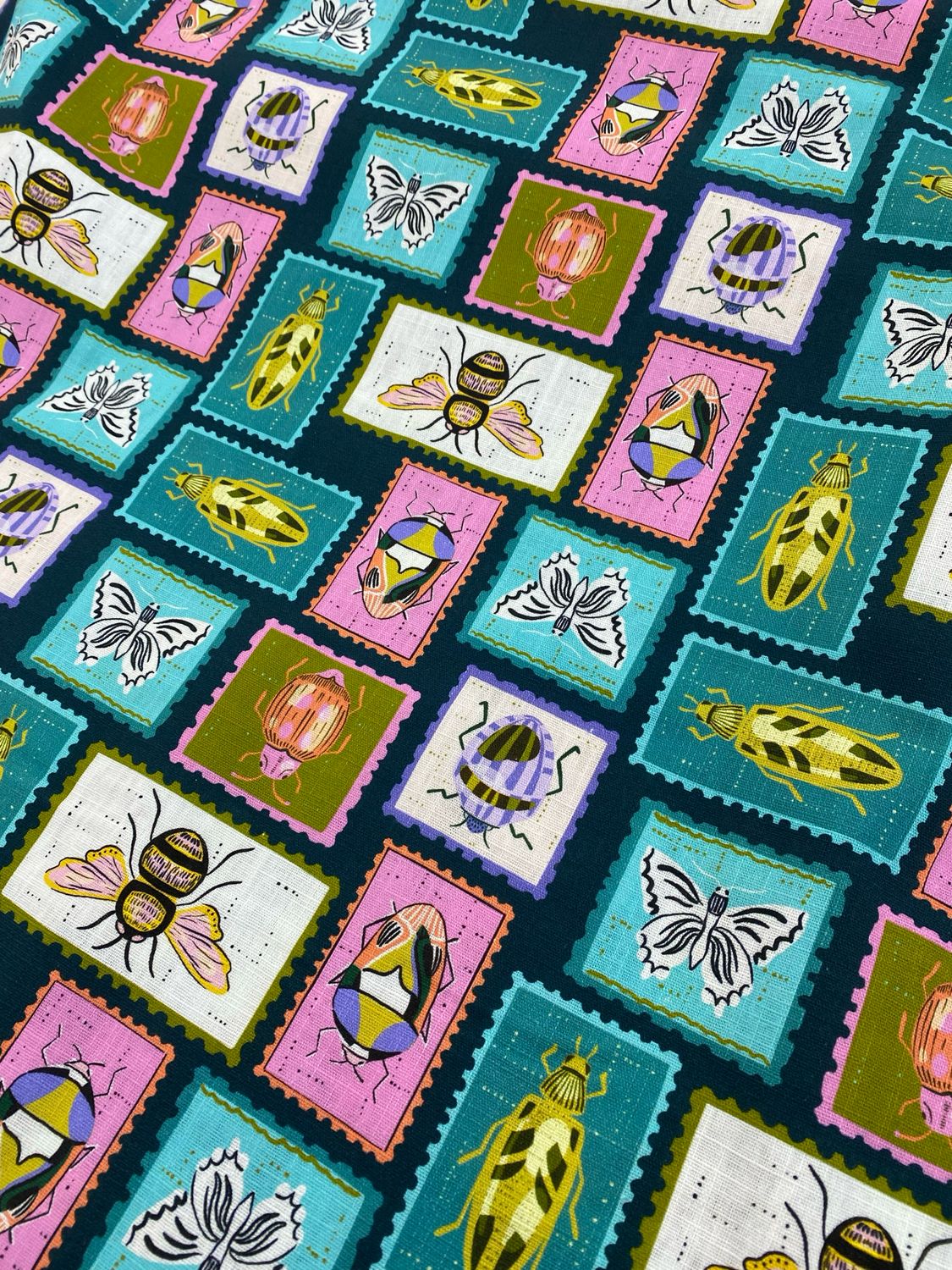 Teal Bugs Smock Dress