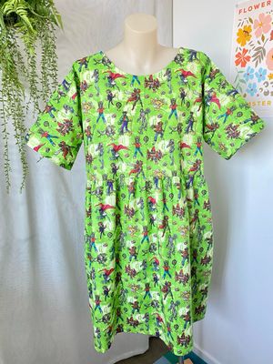 Goosebumps Green Smock Dress