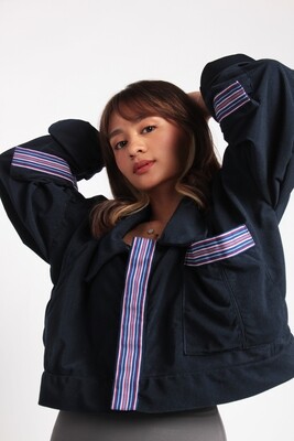 Chiny Zero Waste Jacket in Asul (Navy Blue)
