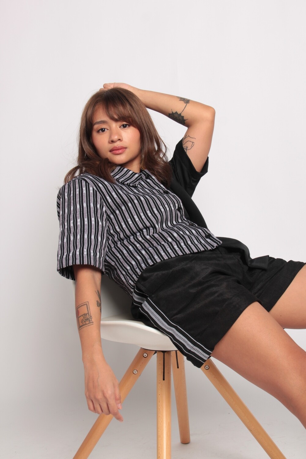 Dina Asymmetrical Camp Shirt in Gabi