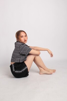 Dominga Cropped Camp Shirt in Gabi