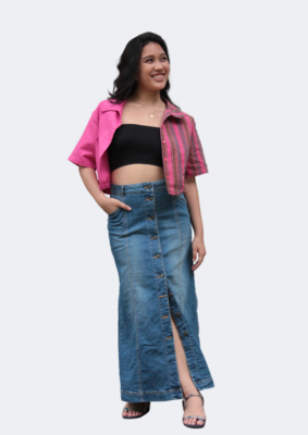 Dominga Cropped Camp Shirt in Bukas