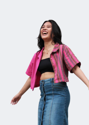 Dominga Cropped Camp Shirt in Bukas