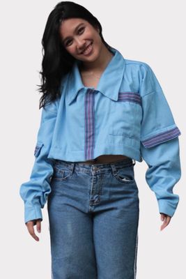 Chiny Zero Waste Jacket in Bughaw Dos (Sky Blue)
