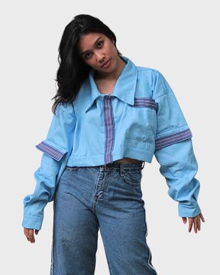 Chiny Zero Waste Jacket in Bughaw Dos (Sky Blue)