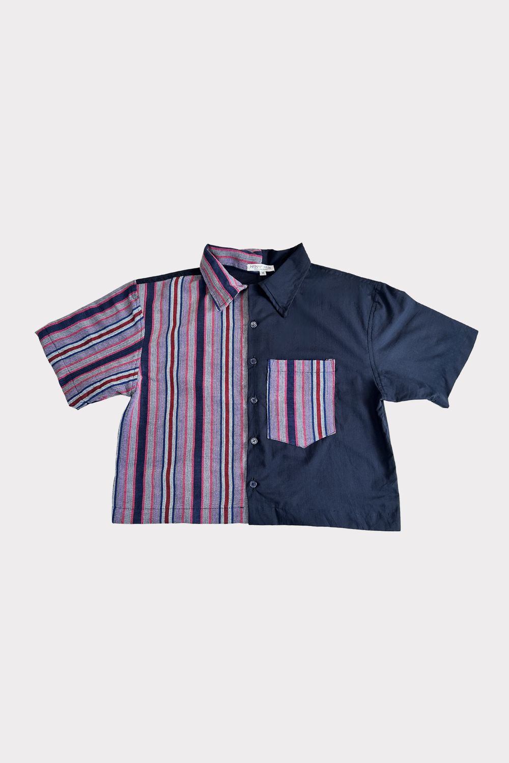 Dominga Cropped Camp Shirt in Ayusep (Violet)